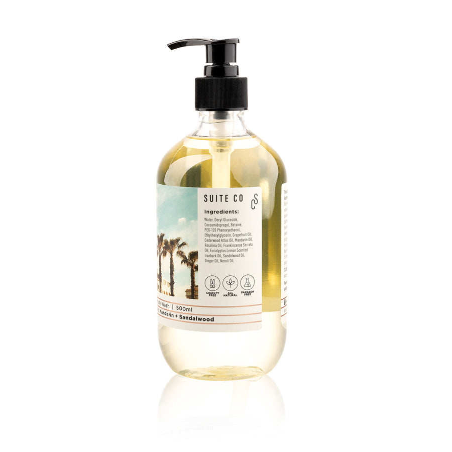 Natural Hand & Body Wash Grapefruit, + Sandalwood Wash Suite Co Bondi